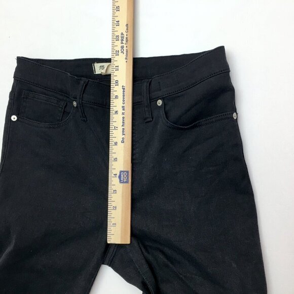 Madewell Women's Black Jeans 9" Mid Rise Skinny size 29T length 33" - Picture 7 of 9